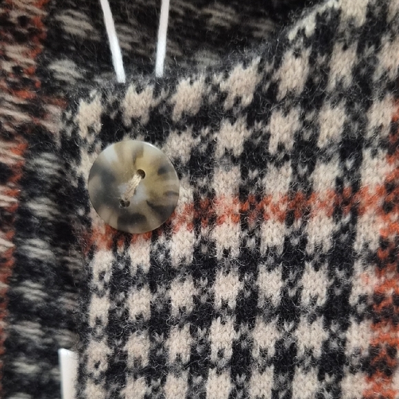 Vince Women's Plaid Blazer in Black and Pink - Picture 5 of 9